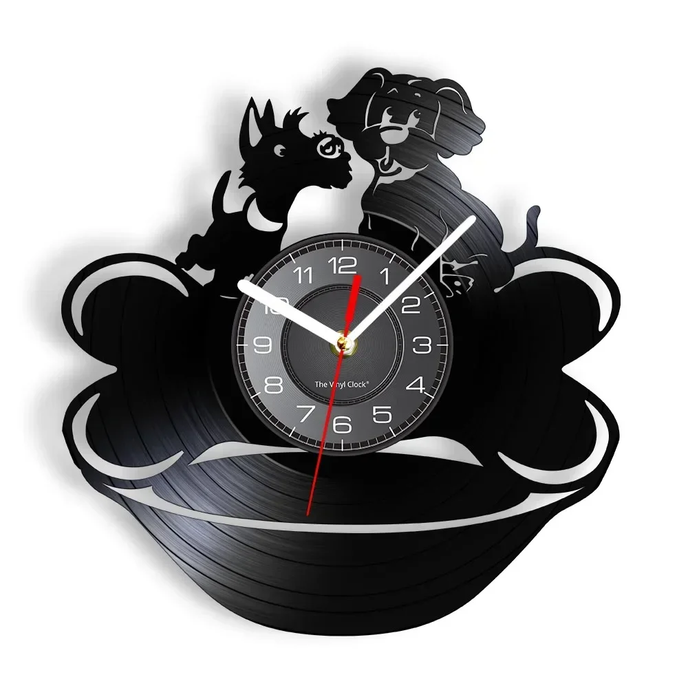 Black Pugs with Bone Wall Clock Puppies Vinyl Record Wall Clock Doggy Style Nursery Vintage Wall Decor Dog Pet Owners Gift Idea
Black Pugs with Bone Wall Clock Puppies Vinyl Record Wall Clock Doggy Style Nursery Vintage Wall Decor Dog Pet Owners Gift Idea
