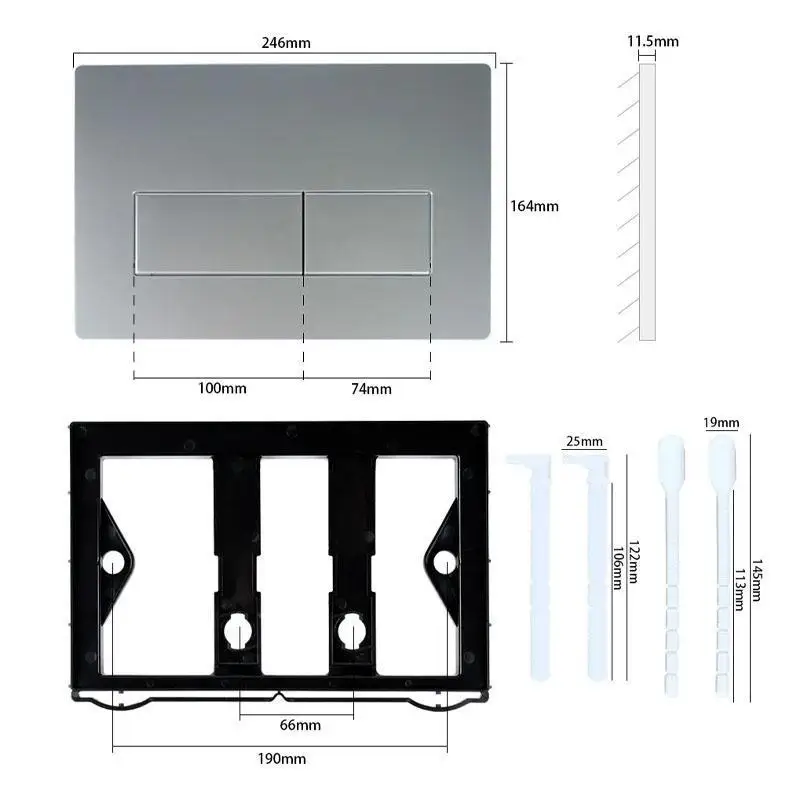 Dual Flush Toilet Push Button Plate Compatible with Geberit Sigma01 20 30 Wall Mounted Flush Actuator Replacement
Dual Flush Toilet Push Button Plate Compatible with Geberit Sigma01 20 30 Wall Mounted Flush Actuator Replacement