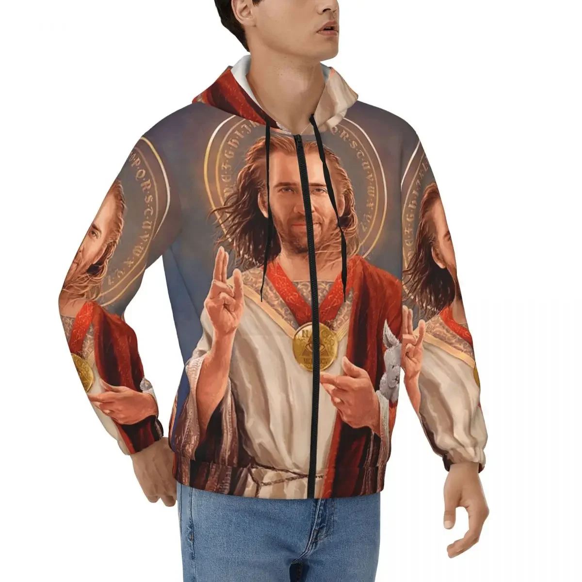 Saint Nicolas Of Cage Zipper Hoodie Hip Hop Pullover Autumn Winter Men's Women's Sweatshirts Long Sleeve Tops
Saint Nicolas Of Cage Zipper Hoodie Hip Hop Pullover Autumn Winter Men's Women's Sweatshirts Long Sleeve Tops