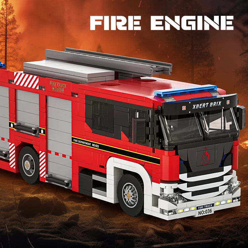 KNEW BUILT Fire engine with Container Building Blocks-Ideal Traffic Toy for Boys,Educational DIY Puzzle & Perfect Gift for Kids
KNEW BUILT Fire engine with Container Building Blocks-Ideal Traffic Toy for Boys,Educational DIY Puzzle & Perfect Gift for Kids