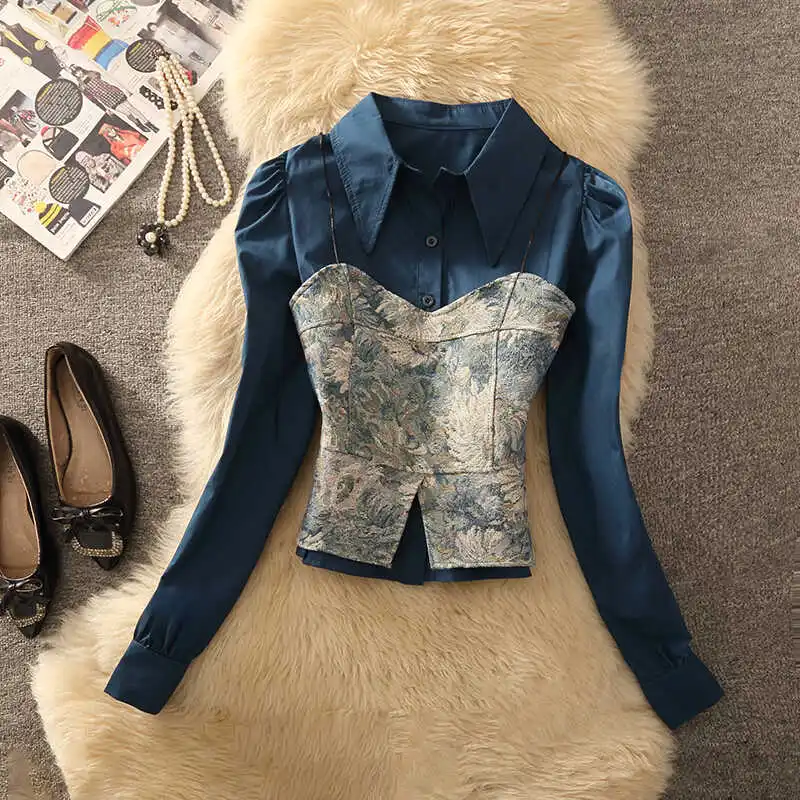 Fashionable Tie Dye Neck Bubble Sleeve Shirt And Vest Set Women's Spring 2026 Short Length Long Sleeve French Style Poly...
Fashionable Tie Dye Neck Bubble Sleeve Shirt And Vest Set Women's Spring 2026 Short Length Long Sleeve French Style Poly...