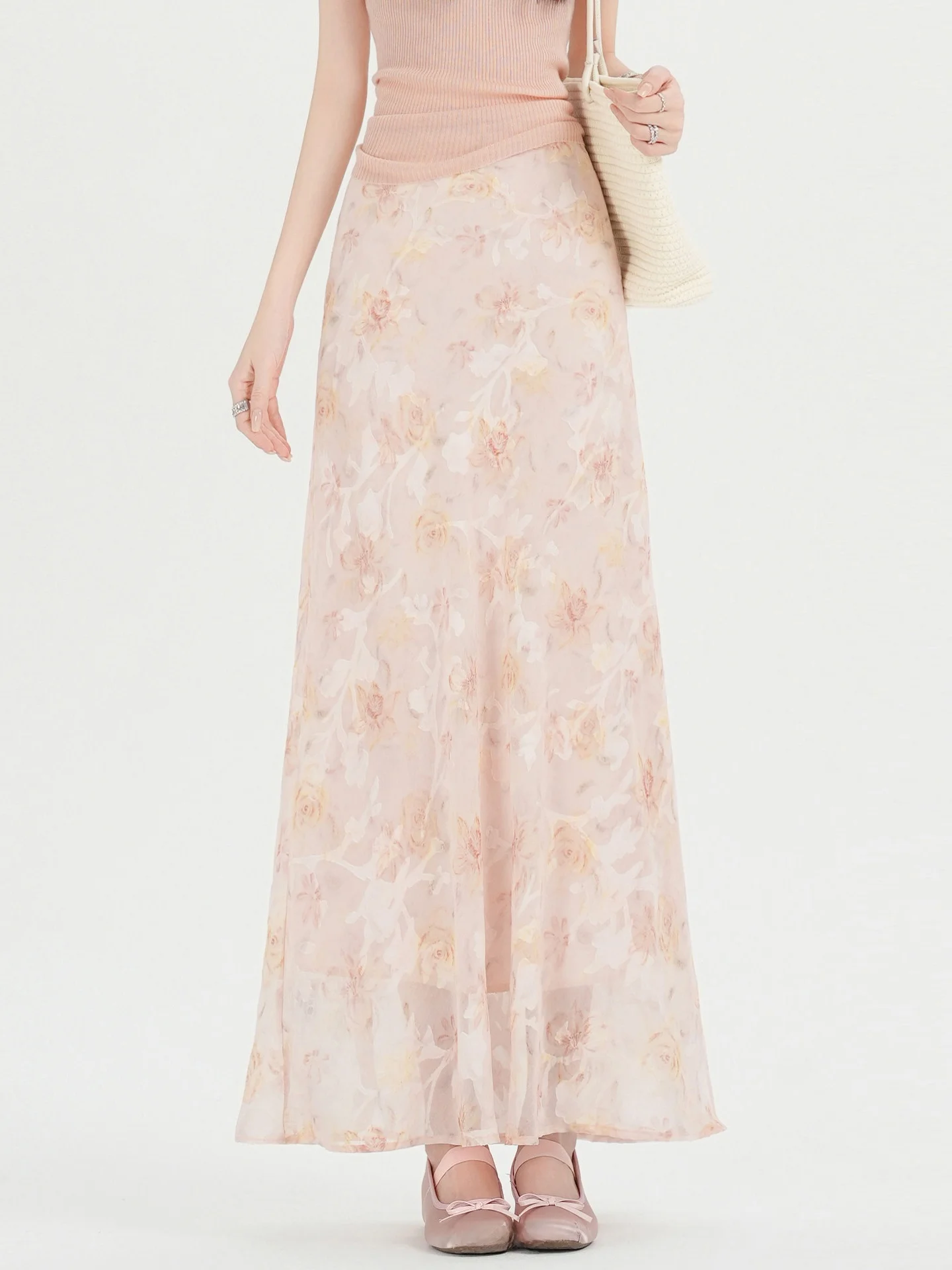 Summer New High Waist A-Line Skirt Women's Chiffon Print Bodycon Slimming Drapey Floral Fish Tail Long Skirt Commute Style
Summer New High Waist A-Line Skirt Women's Chiffon Print Bodycon Slimming Drapey Floral Fish Tail Long Skirt Commute Style