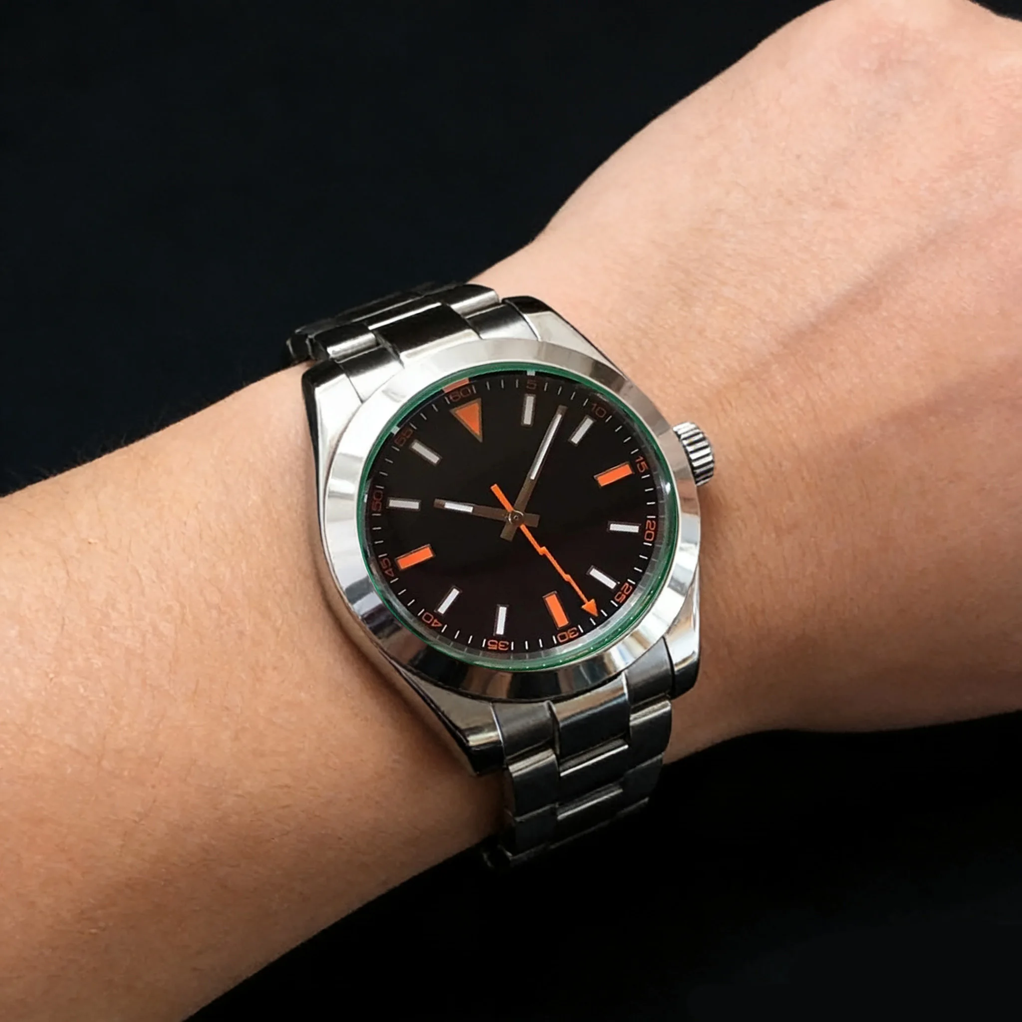 Fashion Parnis 40mm Black Dial Automatic Men's Watch Sapphire Crystal Luminous Mechanical Luxury Watches reloj hombre Man Clock
Fashion Parnis 40mm Black Dial Automatic Men's Watch Sapphire Crystal Luminous Mechanical Luxury Watches reloj hombre Man Clock