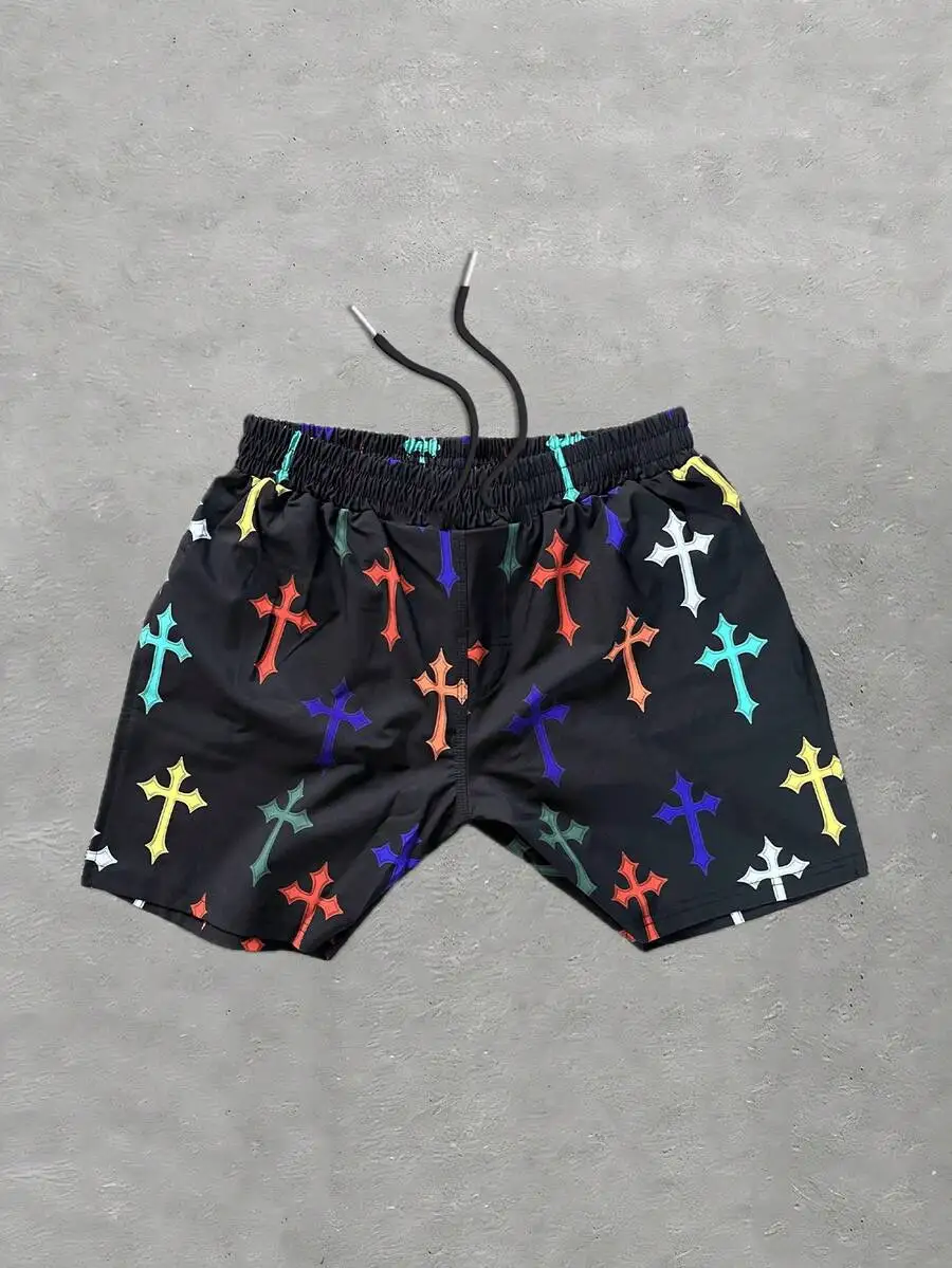 Mens Colorful Cross Print Casual Shorts Drawstring Waist
Mens Colorful Cross Print Casual Shorts Drawstring Waist