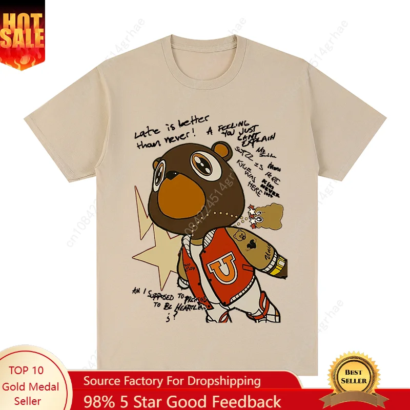 Kanye West Kawaii t-shirt Ye Bear Hip Hop Cotton Men T shirt New TEE TSHIRT Womens tops
Kanye West Kawaii t-shirt Ye Bear Hip Hop Cotton Men T shirt New TEE TSHIRT Womens tops
