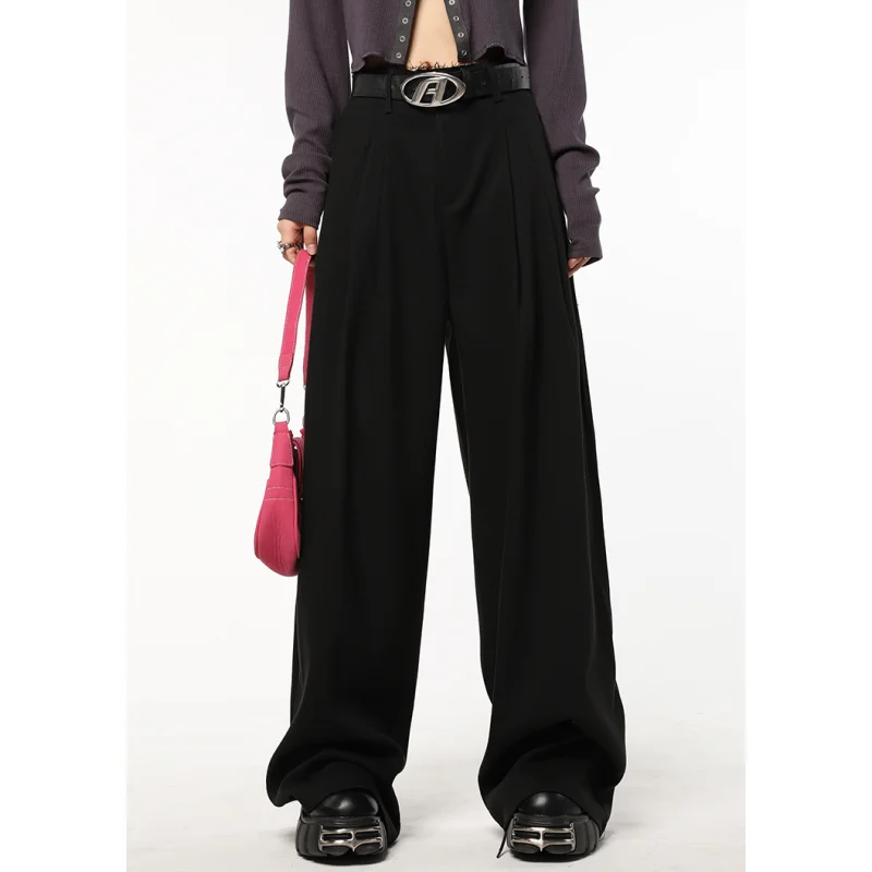 Black Women Casual Pants High Waist Vintage Straight Baggy Pants American Streetwear Style Fashion Loose Wide Leg Trouser
Black Women Casual Pants High Waist Vintage Straight Baggy Pants American Streetwear Style Fashion Loose Wide Leg Trouser