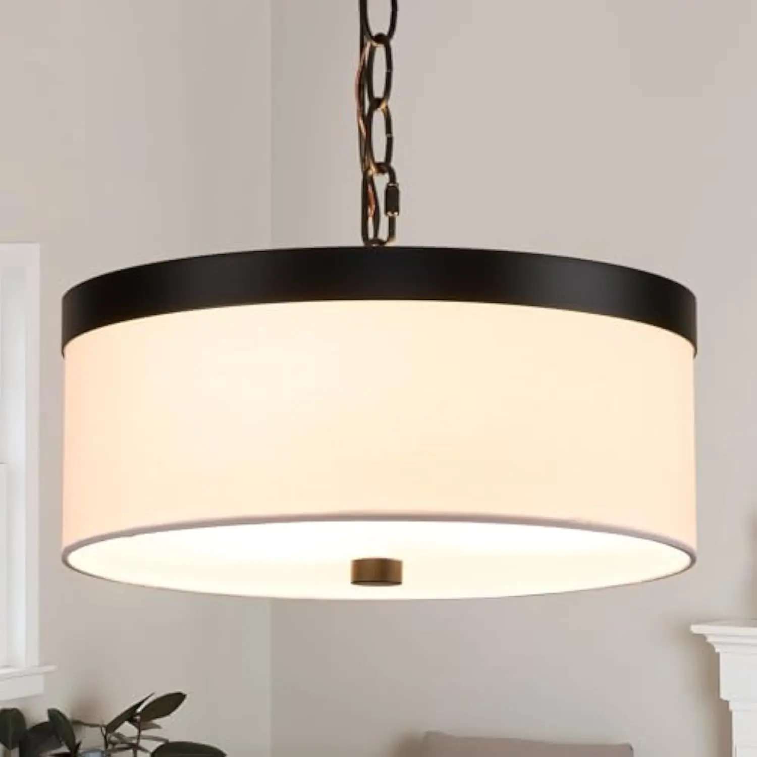 12'' Modern Drum Chandeliers, 3-Lights Modern Fabric Chandelier for Dining Room, Height Adjustable Black Pendant Light, Round P
12'' Modern Drum Chandeliers, 3-Lights Modern Fabric Chandelier for Dining Room, Height Adjustable Black Pendant Light, Round P