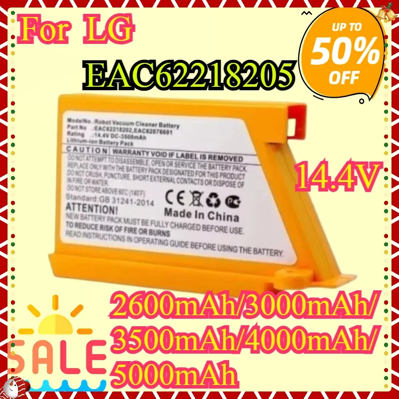 New For Robot Vacuum Cleaner Battery EAC62218205 EAC60766107 For LG VR66413LVM VR66713LVM VR66715LVM VR65860LVWP VR65713LVM
New For Robot Vacuum Cleaner Battery EAC62218205 EAC60766107 For LG VR66413LVM VR66713LVM VR66715LVM VR65860LVWP VR65713LVM