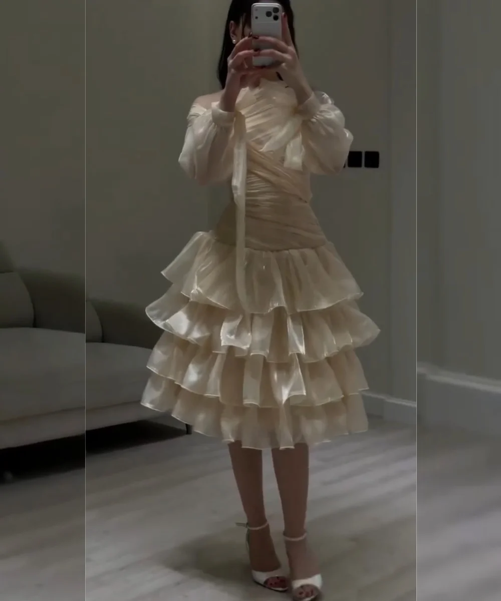 Customized Chinese Style Pleat Ruffle A-line Off-the-shoulder Knee Length Evening Dresses Luxury Formal Classic
Customized Chinese Style Pleat Ruffle A-line Off-the-shoulder Knee Length Evening Dresses Luxury Formal Classic