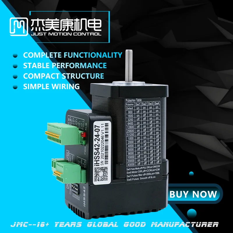 JMC Integrated closed loop stepper motor nema 17 closed loop 24v dc motor high speed
JMC Integrated closed loop stepper motor nema 17 closed loop 24v dc motor high speed