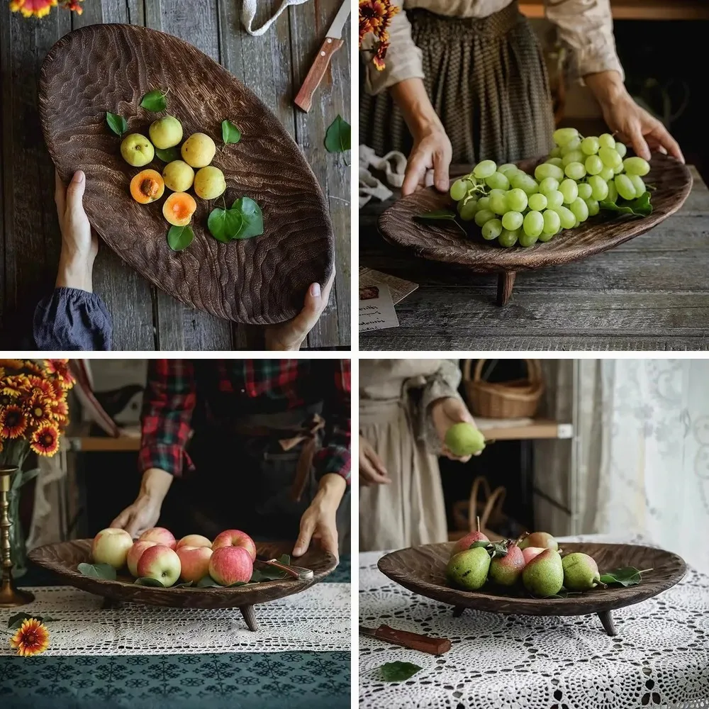 Retro Solid Wood Fruit Plate Desktop Decoration Ornament Living Room Wooden Tray Storage Snack Trays Kitchen Decorative Tray
Retro Solid Wood Fruit Plate Desktop Decoration Ornament Living Room Wooden Tray Storage Snack Trays Kitchen Decorative Tray
