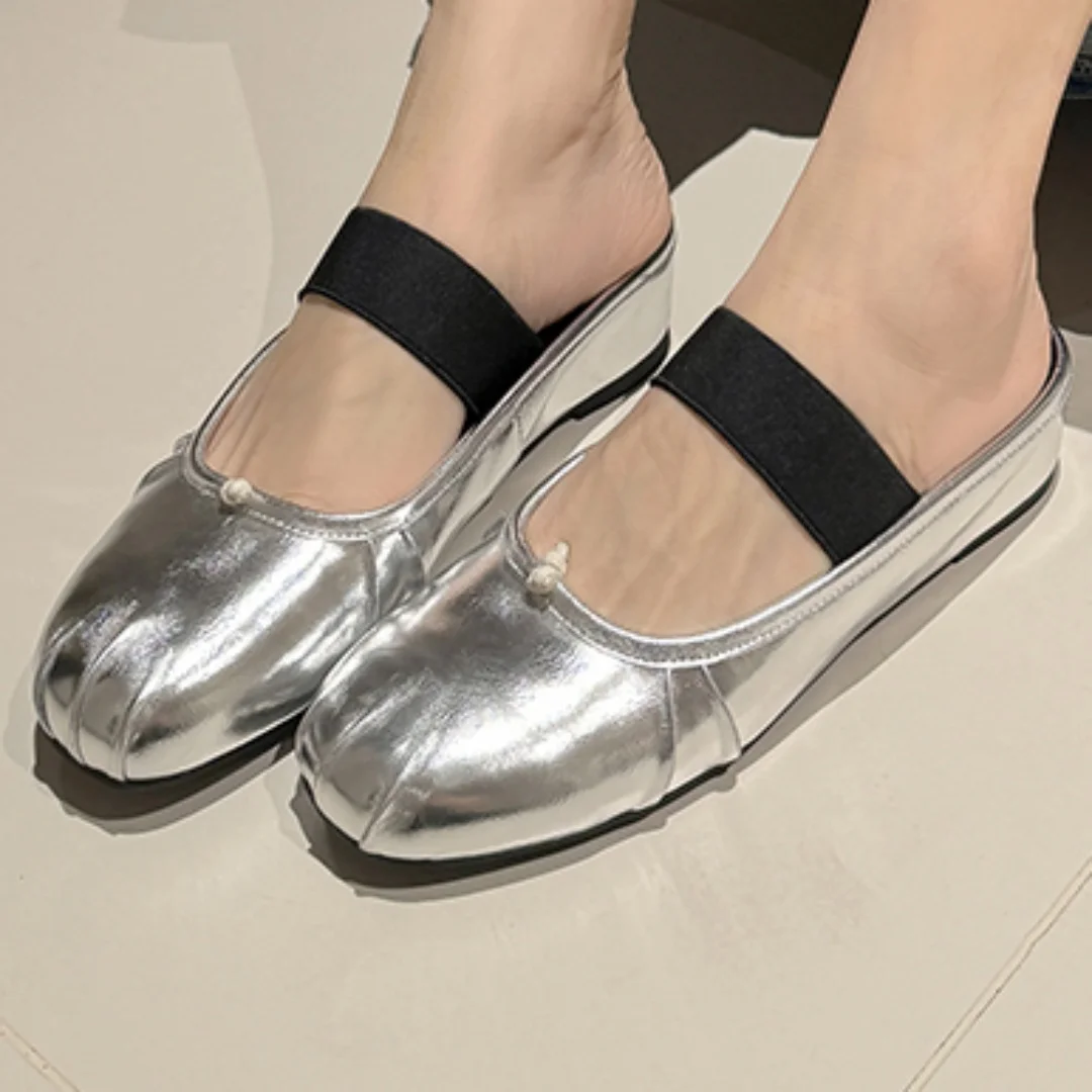 Women's genuine lather elastic band slip-on wedge low heel summer slides mules round toe soft comfortable sandals shoes woman
Women's genuine lather elastic band slip-on wedge low heel summer slides mules round toe soft comfortable sandals shoes woman