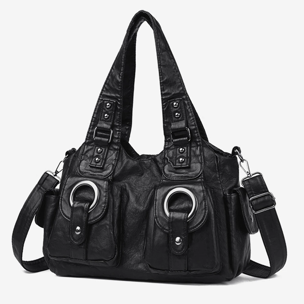 Модная женская сумка на плечо, сумки из мягкой искусственной кожи, сумки через плечо с шипами в стиле панк для женщин, дизайнерская сумка с заклепками, дорожная сумка-шопер
Модная женская сумка на плечо, сумки из мягкой искусственной кожи, сумки через плечо с шипами в стиле панк для женщин, дизайнерская сумка с заклепками, дорожная сумка-шопер