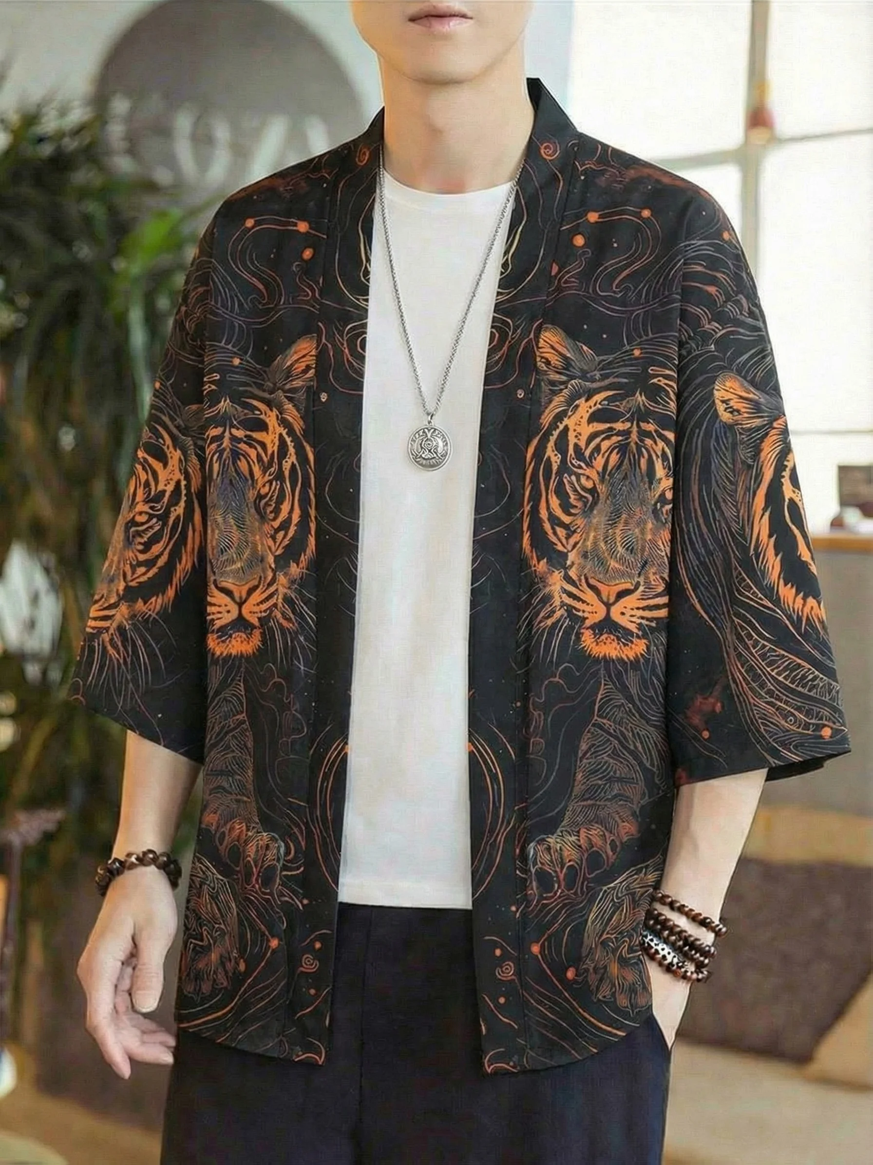 2026 Summer New Men's Kimono 3D Trendy Brand Tiger Pattern Printed Fashion Outdoor Comfortable Lightweight Soft
2026 Summer New Men's Kimono 3D Trendy Brand Tiger Pattern Printed Fashion Outdoor Comfortable Lightweight Soft