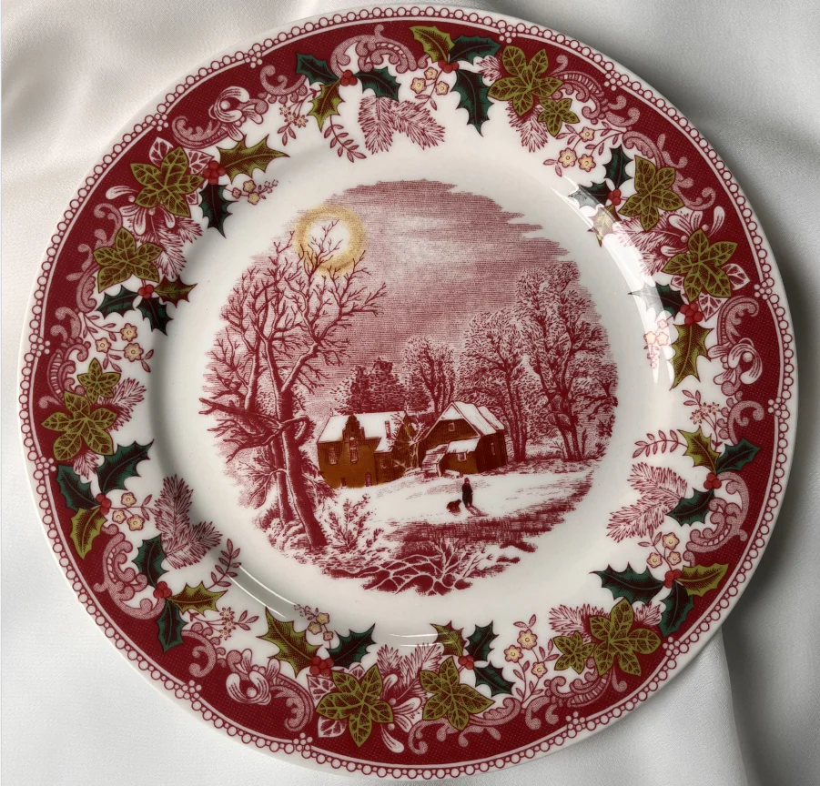 classic red Italian snow scene series underglaze color dinner plate soup plate mug coffee cup plate
classic red Italian snow scene series underglaze color dinner plate soup plate mug coffee cup plate