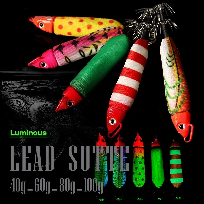 Glow-in-the-dark Weighted Sinkers Wooden Shrimp Lures Squid Hooks Octopus Sinkers Cuttlefish Weights Fishing Tackle
Glow-in-the-dark Weighted Sinkers Wooden Shrimp Lures Squid Hooks Octopus Sinkers Cuttlefish Weights Fishing Tackle