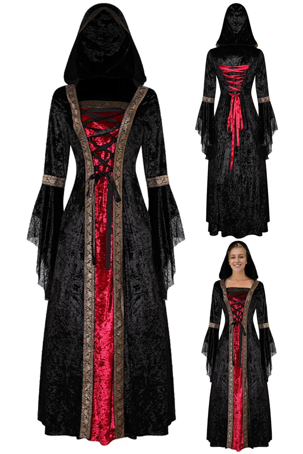 Retro Middle Ages Halloween Dress Medieval Cosplay Costumes For Women Party Stage Performance Fantasia Dress Roleplay Outfits
Retro Middle Ages Halloween Dress Medieval Cosplay Costumes For Women Party Stage Performance Fantasia Dress Roleplay Outfits