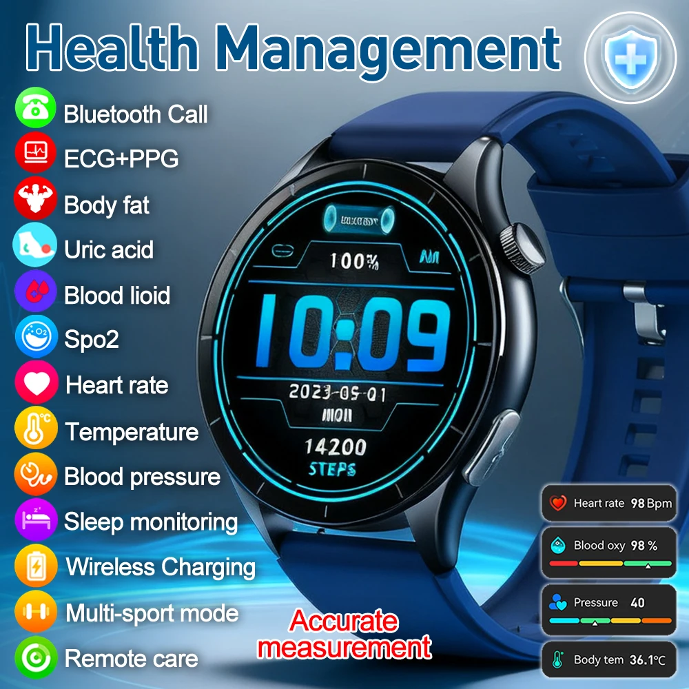 2025Новый мониторинг здоровья, мочевая кислота, кровяное давление, кислород в крови, анализ тела, умные часы, ЭКГ + PPG, часы, умные часы для мужчин для IOS 
2025Новый мониторинг здоровья, мочевая кислота, кровяное давление, кислород в крови, анализ тела, умные часы, ЭКГ + PPG, часы, умные часы для мужчин для IOS