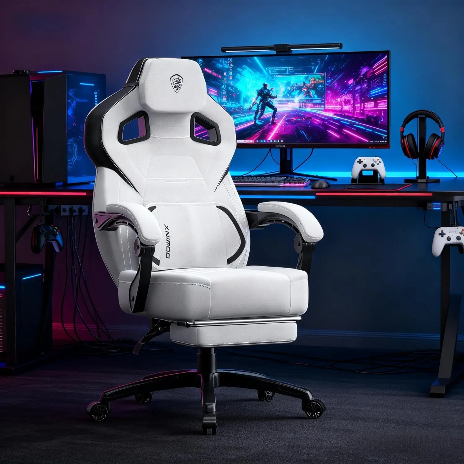 Ergonomic Gaming Chair with Massage & Footrest, High Back Office Chair for Adults, Supports 200lbs, Grey
Ergonomic Gaming Chair with Massage & Footrest, High Back Office Chair for Adults, Supports 200lbs, Grey