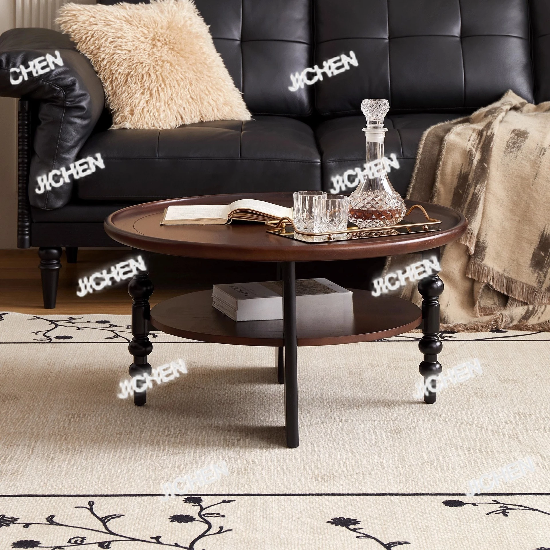 Журнальный столик из цельного дерева во французском стиле ретро, круглый двухслойный чайный столик для гостиной, средневековый, для маленькой квартиры, для дома, маленький t
Журнальный столик из цельного дерева во французском стиле ретро, круглый двухслойный чайный столик для гостиной, средневековый, для маленькой квартиры, для дома, маленький t