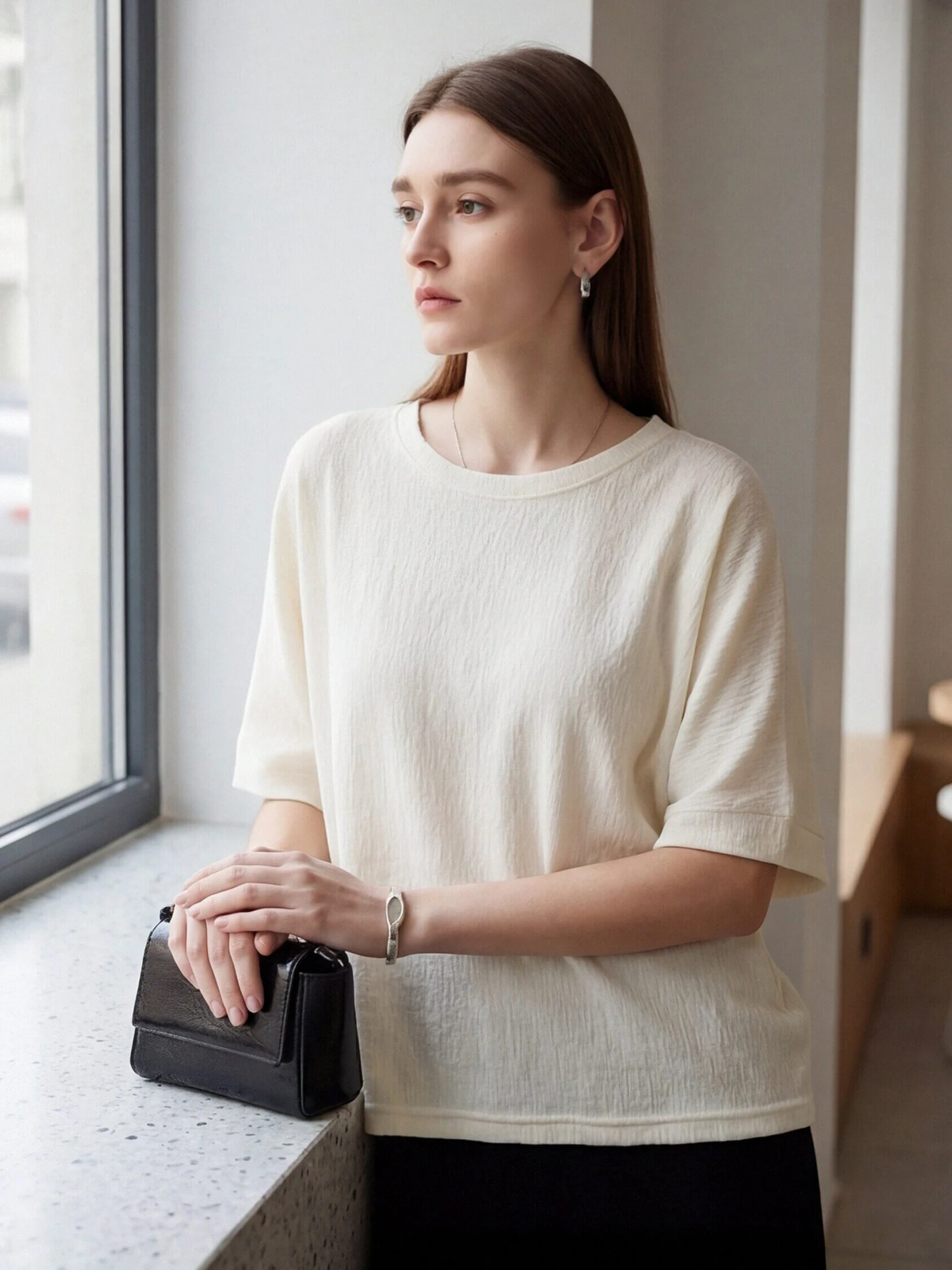 SueM Linen Texture Short Sleeve round Neck Loose Women's T-shirt Casual Style Spring New Loose Fit Polyester 90% Linen 10%
SueM Linen Texture Short Sleeve round Neck Loose Women's T-shirt Casual Style Spring New Loose Fit Polyester 90% Linen 10%