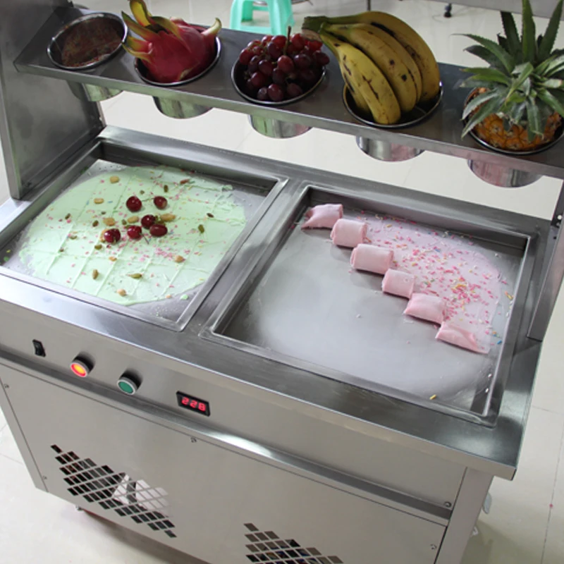 Commercial Fried Ice Cream Maker Stir Yogurt Machine Double-pan Double Control Ice Cream Mixer Ice Cream Roll Maker
Commercial Fried Ice Cream Maker Stir Yogurt Machine Double-pan Double Control Ice Cream Mixer Ice Cream Roll Maker