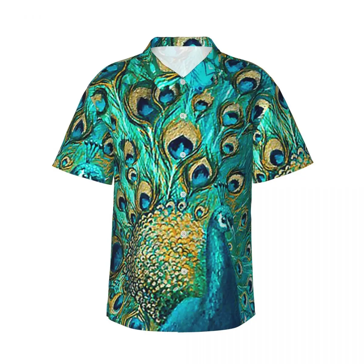 Peacock Feathers Men's Shirts Hawaiian Short Sleeve Shirt Casual Button Tops for Summer Beach
Peacock Feathers Men's Shirts Hawaiian Short Sleeve Shirt Casual Button Tops for Summer Beach