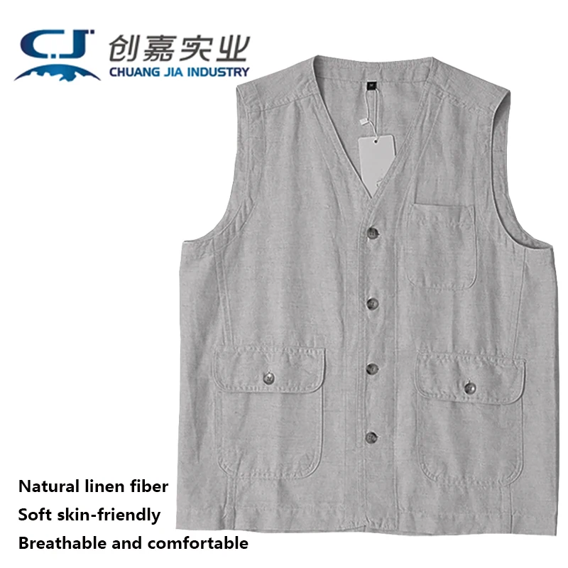 High-end Pure Linen Men's Waistcoat Sleeveless V-neck Shirt Temperament Elegant Casual Men's Relaxed Comfortable Breathable
High-end Pure Linen Men's Waistcoat Sleeveless V-neck Shirt Temperament Elegant Casual Men's Relaxed Comfortable Breathable