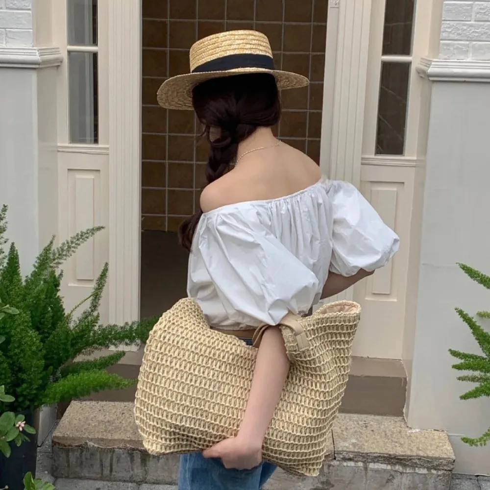 Leisure Large Capacity Beach Straw Bag Commute Summer Woven Tote Bag Handbag Simple Laptop Bag Girls
Leisure Large Capacity Beach Straw Bag Commute Summer Woven Tote Bag Handbag Simple Laptop Bag Girls