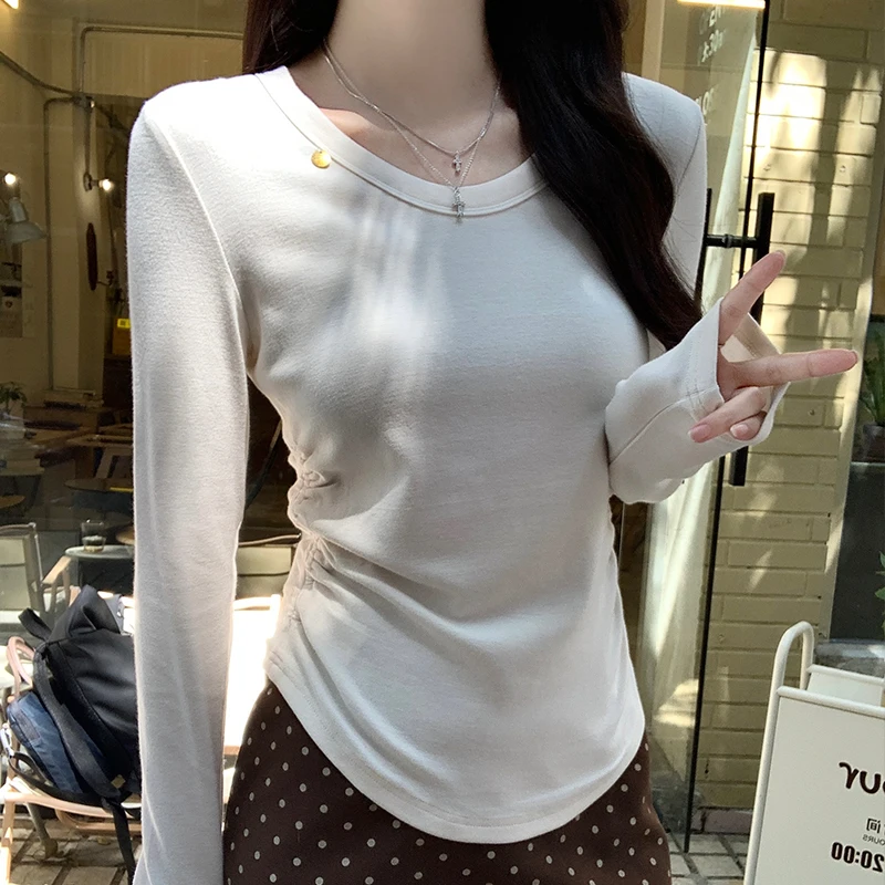Autumn Casual Versatile Solid Color T-shirt Women's Clothing Round Neck Pullover Long Sleeve T-shirt Fashion Short Top
Autumn Casual Versatile Solid Color T-shirt Women's Clothing Round Neck Pullover Long Sleeve T-shirt Fashion Short Top