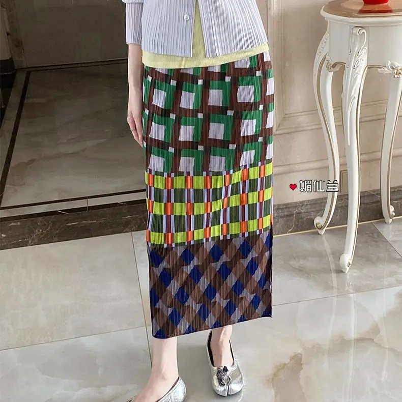 Retro Geometric Print Spring/summer Half Skirt Women High Waist Mid Length Colorful Pleated Loose Elastic Female Half Skirt
Retro Geometric Print Spring/summer Half Skirt Women High Waist Mid Length Colorful Pleated Loose Elastic Female Half Skirt