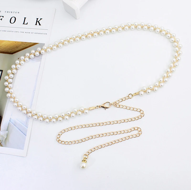 Элегантная модная жемчужная цепочка на талию, тонкий пояс для платья, юбки, свитера, декоративный аксессуар для одежды
Элегантная модная жемчужная цепочка на талию, тонкий пояс для платья, юбки, свитера, декоративный аксессуар для одежды