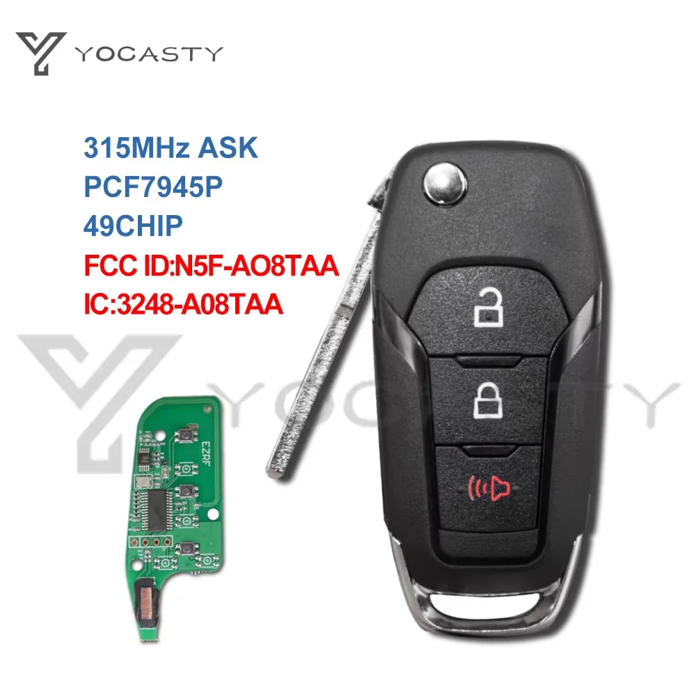 YCOASTY N5F-AO8TAA 3248-A08TAA 3btn Remote Car Key PCF7945P 49 CHIP 315MHZ For Ford 2015 - 2019 F150 F250 F350 EXPLORER
YCOASTY N5F-AO8TAA 3248-A08TAA 3btn Remote Car Key PCF7945P 49 CHIP 315MHZ For Ford 2015 - 2019 F150 F250 F350 EXPLORER
