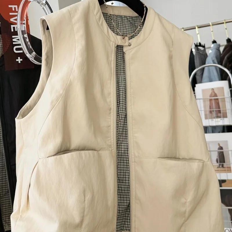 Subcultural PU Leather Vest Jackets Mujer 2025 Spring Autumn New Coat Women Simple Loose Sleeveless Black Tops Chaleco Mujer
Subcultural PU Leather Vest Jackets Mujer 2025 Spring Autumn New Coat Women Simple Loose Sleeveless Black Tops Chaleco Mujer