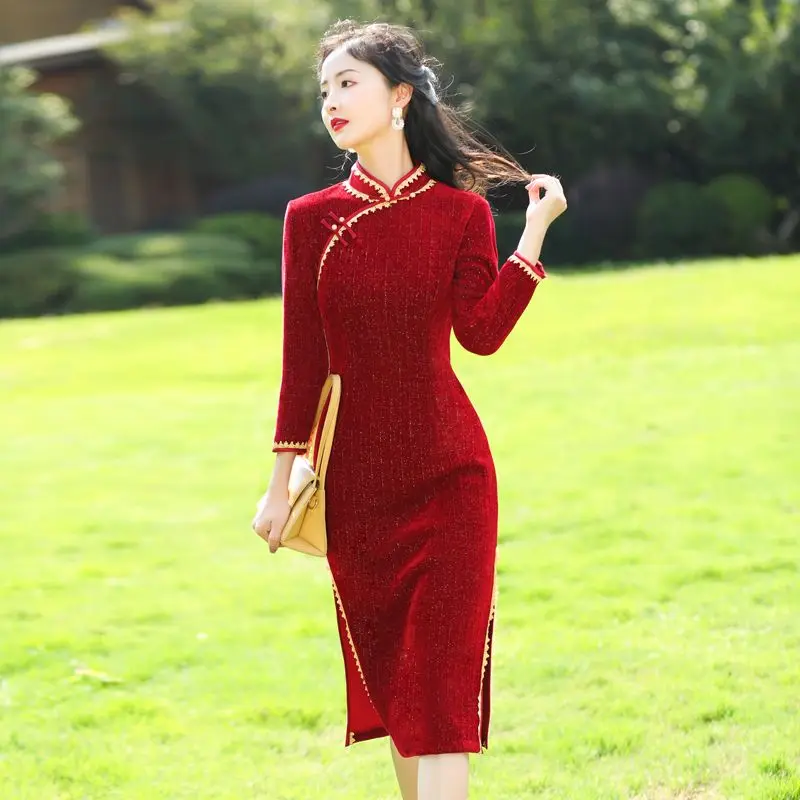 Cheongsam 2023 Spring New Long-sleeved Chinese Style Retro Improved Young Girls Daily Wear Dress
Cheongsam 2023 Spring New Long-sleeved Chinese Style Retro Improved Young Girls Daily Wear Dress
