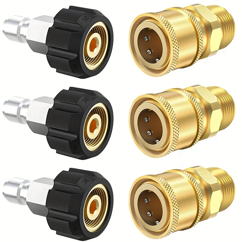 M22 14mm to 3/8" Quick Connect Adapter, High-Pressure Power Washer Fitting with Durable Brass & ABS for Outdoor Electric Tools D
M22 14mm to 3/8" Quick Connect Adapter, High-Pressure Power Washer Fitting with Durable Brass & ABS for Outdoor Electric Tools D