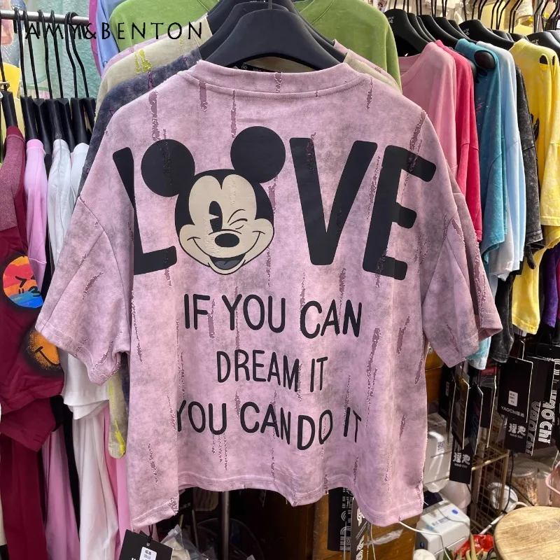 European Style New Tees Heavy Industry Embroidery Beads Cartoon Short-sleeved T-shirt Women's Loose Fashion Design Top Pullover
European Style New Tees Heavy Industry Embroidery Beads Cartoon Short-sleeved T-shirt Women's Loose Fashion Design Top Pullover