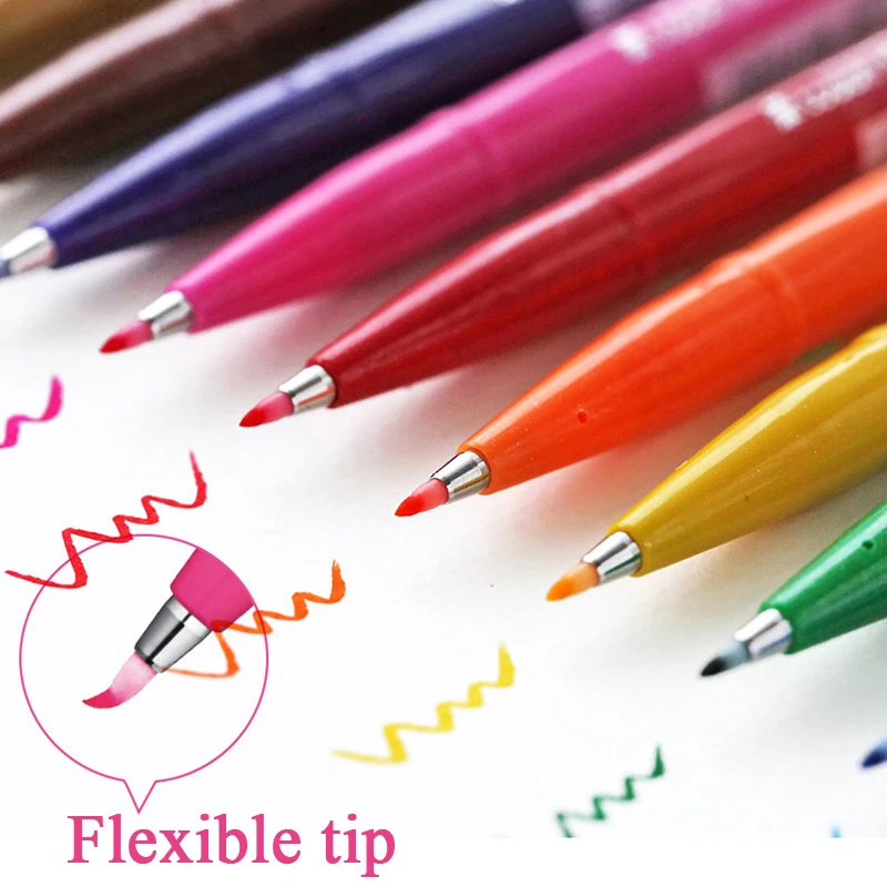 Japan Pentel Touch Brush Pen Set Soft Tip Color Drawing Pen Lettering Pen Pennarelli Caligraphy Brush Marker Dessin Art Supplies
Japan Pentel Touch Brush Pen Set Soft Tip Color Drawing Pen Lettering Pen Pennarelli Caligraphy Brush Marker Dessin Art Supplies