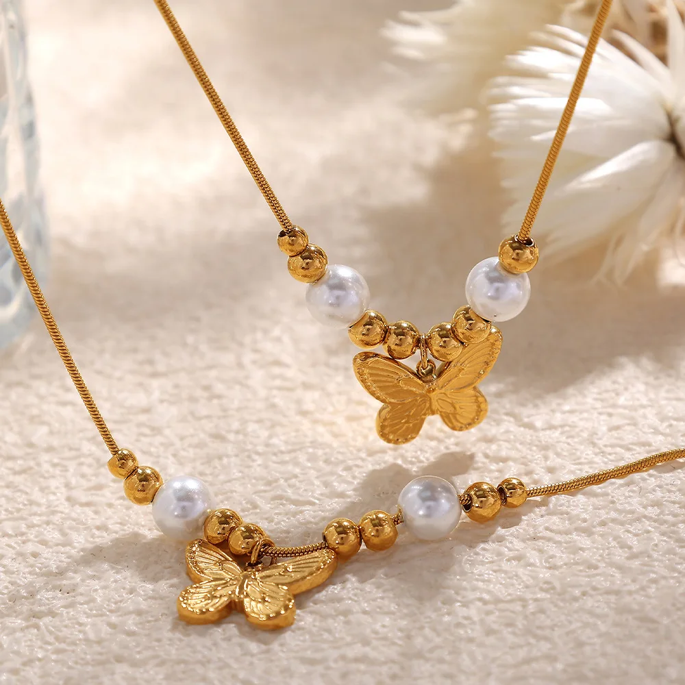 Keen on Necklace Butterfly Pearl 316 Stainless Steel Material Waterproof Retro Jewelry Fahion New Wholesale
Keen on Necklace Butterfly Pearl 316 Stainless Steel Material Waterproof Retro Jewelry Fahion New Wholesale