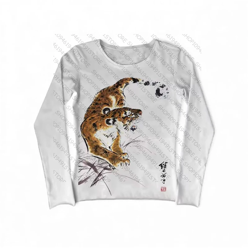 Rope Mujer camisetas Y2K Tiger Ретро футболка с принтом Dark Street Punk Топ с длинными рукавами ropa de mujer Весна и осень
Rope Mujer camisetas Y2K Tiger Ретро футболка с принтом Dark Street Punk Топ с длинными рукавами ropa de mujer Весна и осень