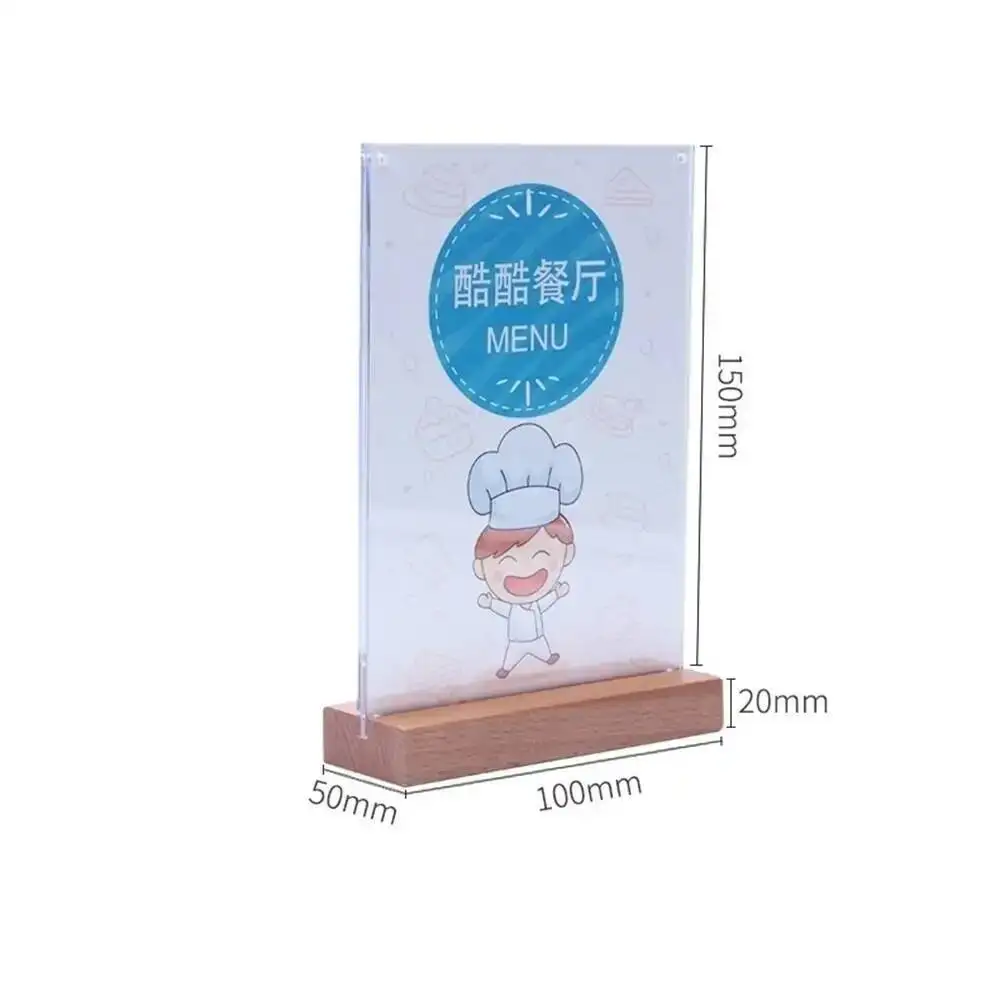 New Wood Photo Frame A6 Magnetic Acrylic Cover Desk Sign Holder Table Menu Card Holder Price Tag Display Office Signboard Stand
New Wood Photo Frame A6 Magnetic Acrylic Cover Desk Sign Holder Table Menu Card Holder Price Tag Display Office Signboard Stand
