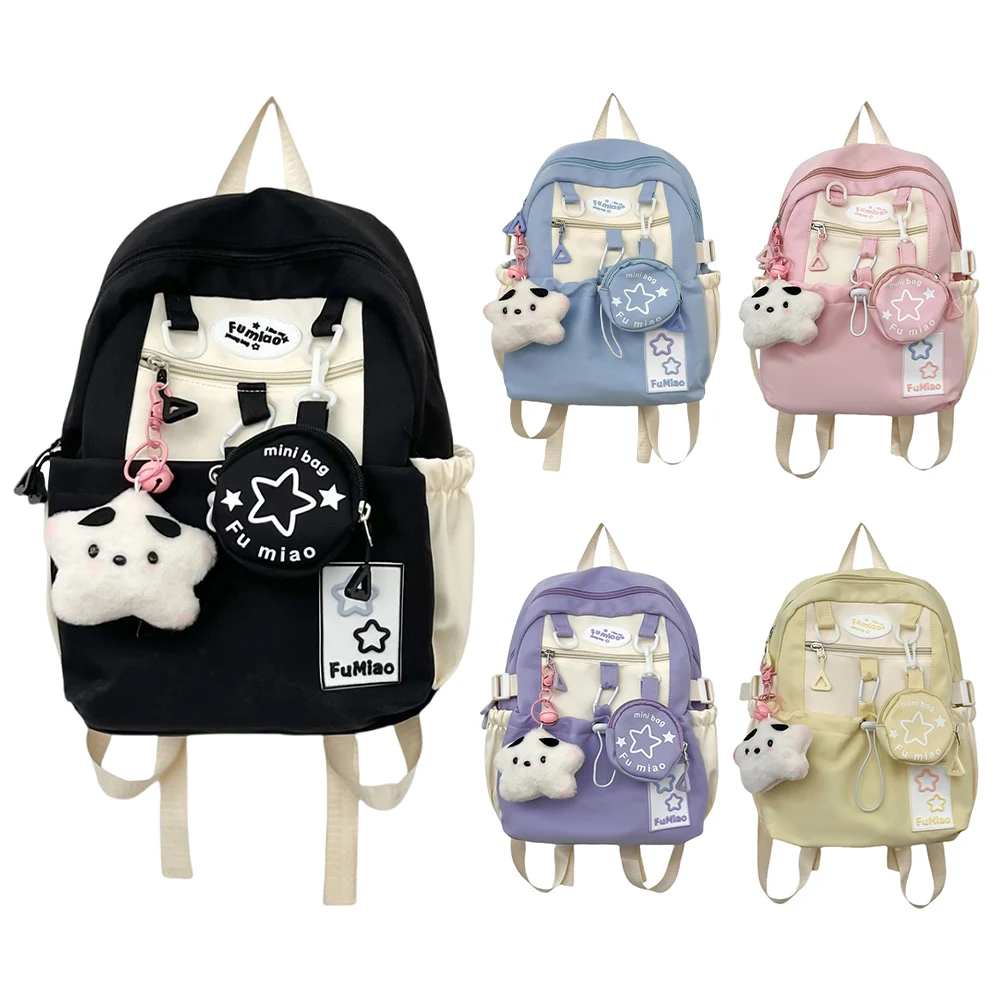 Sweet Cute Laptop Bag with Pendant College Backpack Fashion Middle School Bag for High School Students
Sweet Cute Laptop Bag with Pendant College Backpack Fashion Middle School Bag for High School Students