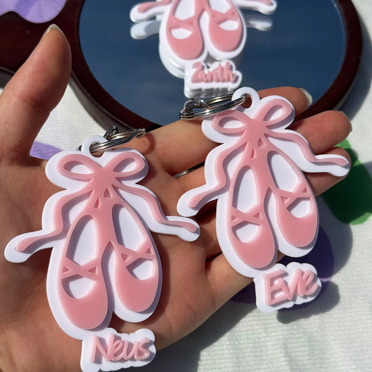 Custom Name Acrylic Keychain Personalized Letter Ballet Shoes Pendant Keychain Cute Pink AccessoriesGift for Men and Women
Custom Name Acrylic Keychain Personalized Letter Ballet Shoes Pendant Keychain Cute Pink AccessoriesGift for Men and Women