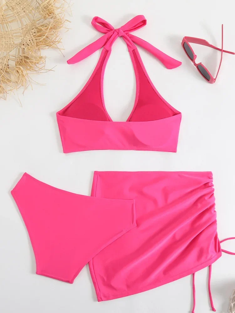 UETEEY 2025 New Summer Swimwear Bikinis Set Sexy Solid Laced Up Bikini Skirt 3 Piece Set for Women Split Swimsuit Beach Bikini
UETEEY 2025 New Summer Swimwear Bikinis Set Sexy Solid Laced Up Bikini Skirt 3 Piece Set for Women Split Swimsuit Beach Bikini