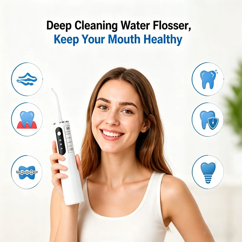Water Flosser for Adults – USB Rechargeable & Portable, 360° Rotating Tip, Waterproof Oral Irrigator for Deep Cleaning
Water Flosser for Adults – USB Rechargeable & Portable, 360° Rotating Tip, Waterproof Oral Irrigator for Deep Cleaning