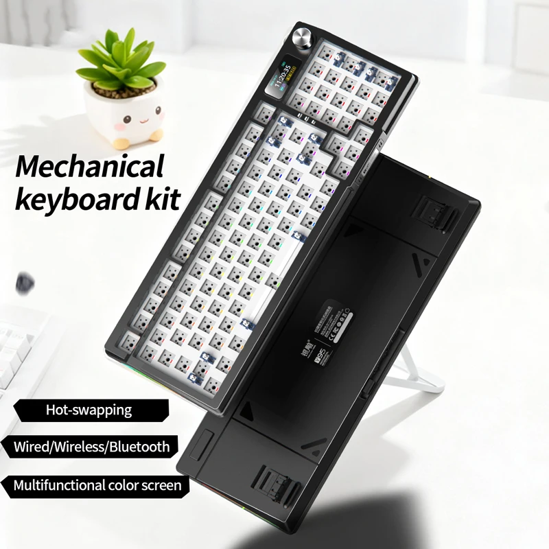 YINDIAOY95 комплект клавиатуры с возможностью горячей замены TFT-экран с полной RGB-подсветкой 2,4 ГГц Bluetooth беспроводная механическая клавиатура на заказ DIY
YINDIAOY95 комплект клавиатуры с возможностью горячей замены TFT-экран с полной RGB-подсветкой 2,4 ГГц Bluetooth беспроводная механическая клавиатура на заказ DIY