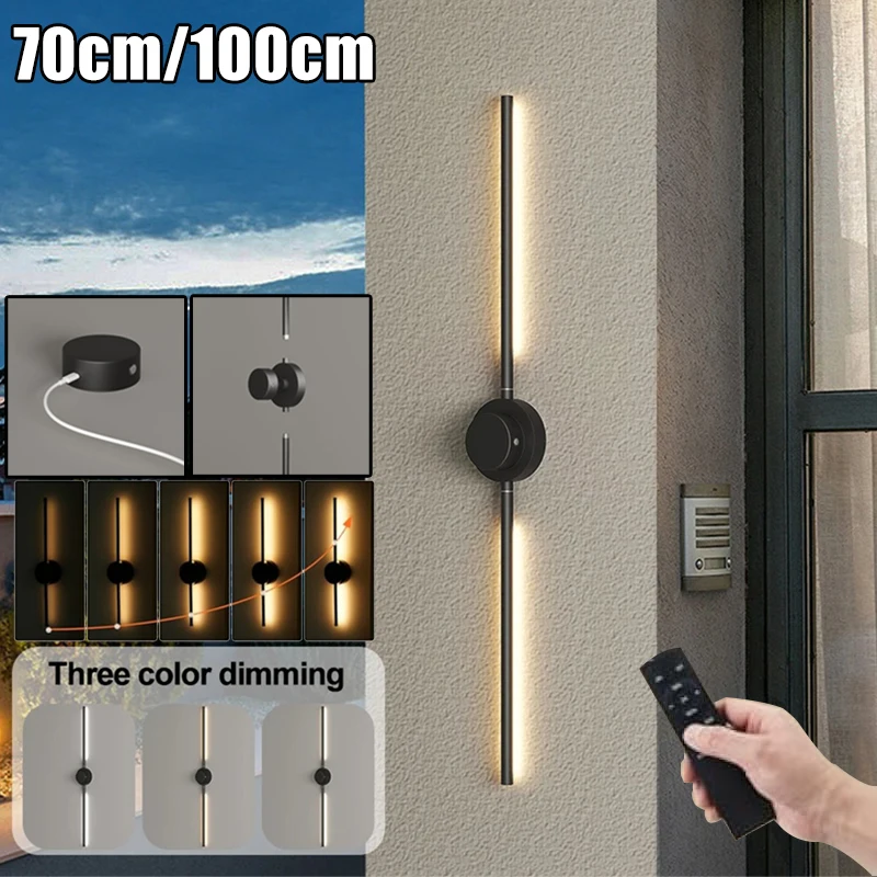 LED Wall Light Dimmable Wall Lights Touch and Remote Control 3 Light Colors Minimalist Metal Wall Lighting for Hallway Stairway
LED Wall Light Dimmable Wall Lights Touch and Remote Control 3 Light Colors Minimalist Metal Wall Lighting for Hallway Stairway