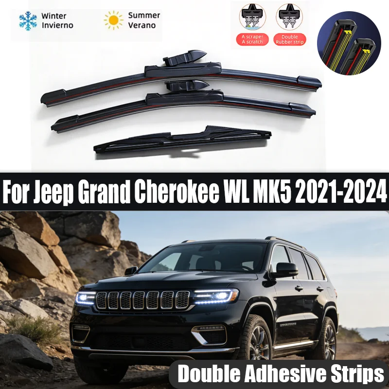 For Jeep Grand Cherokee WL MK5 2021-2024 2022 2023 Wiper Front&Rear Wiper Blades Windshield Windscreen Window Brushes 22"21"11"
For Jeep Grand Cherokee WL MK5 2021-2024 2022 2023 Wiper Front&Rear Wiper Blades Windshield Windscreen Window Brushes 22"21"11"