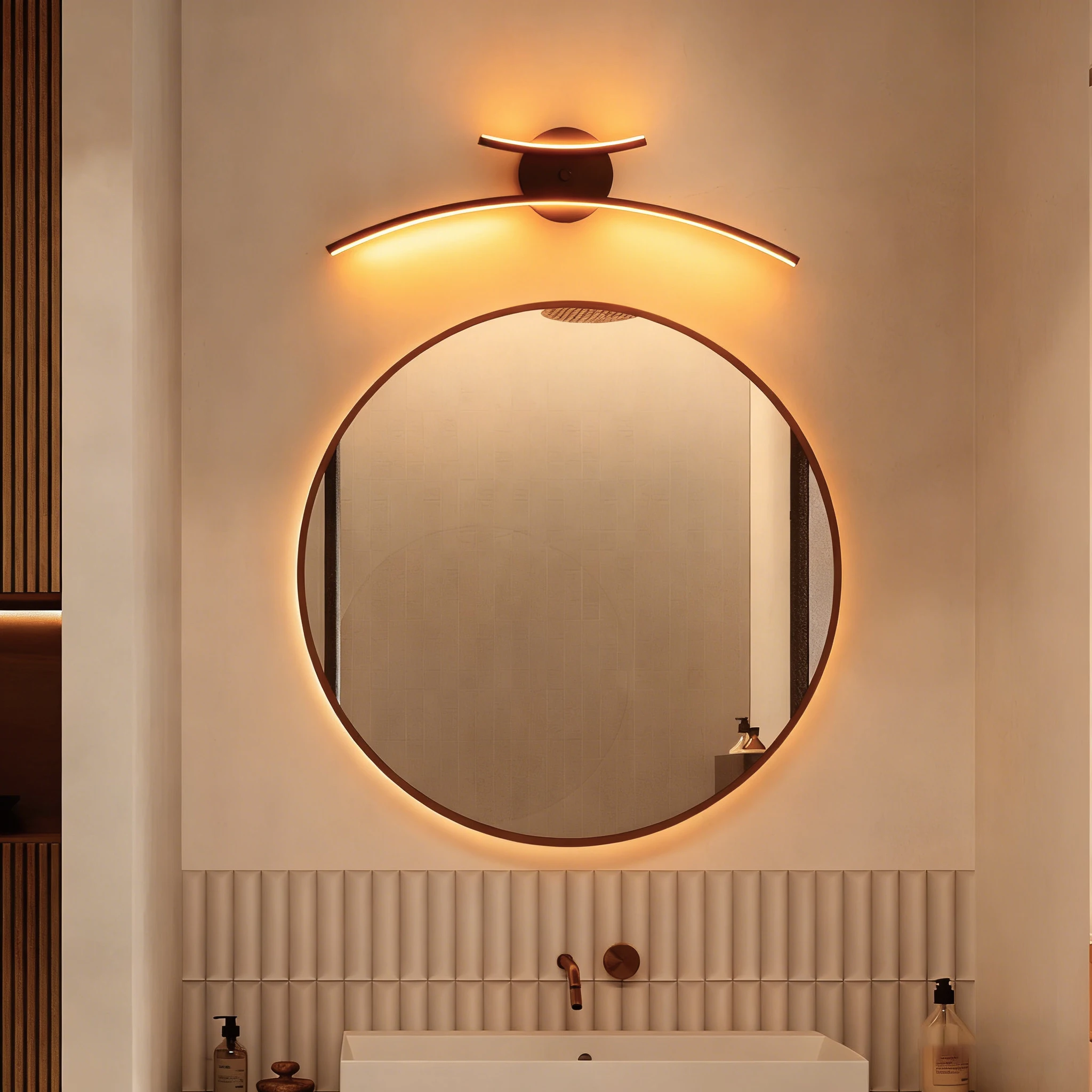 Современный светодиодный зеркальный светильник, золотой и черный настенный светильник в форме полумесяца в скандинавском стиле, подходящий для спален, гостиных и коридоров
Современный светодиодный зеркальный светильник, золотой и черный настенный светильник в форме полумесяца в скандинавском стиле, подходящий для спален, гостиных и коридоров