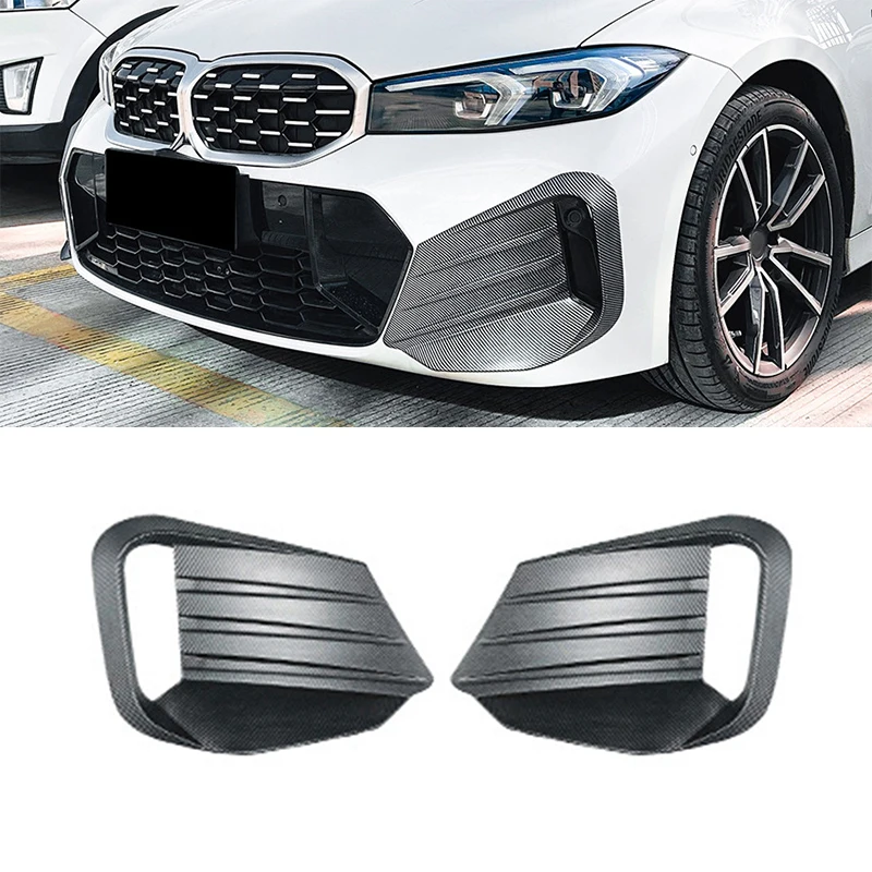 Glossy black/Carbon look Car Front Bumper Fog Lamp Grille Cover For BMW 3 Series G20 G21 LCI M Sport 2023+ Car Styling
Glossy black/Carbon look Car Front Bumper Fog Lamp Grille Cover For BMW 3 Series G20 G21 LCI M Sport 2023+ Car Styling